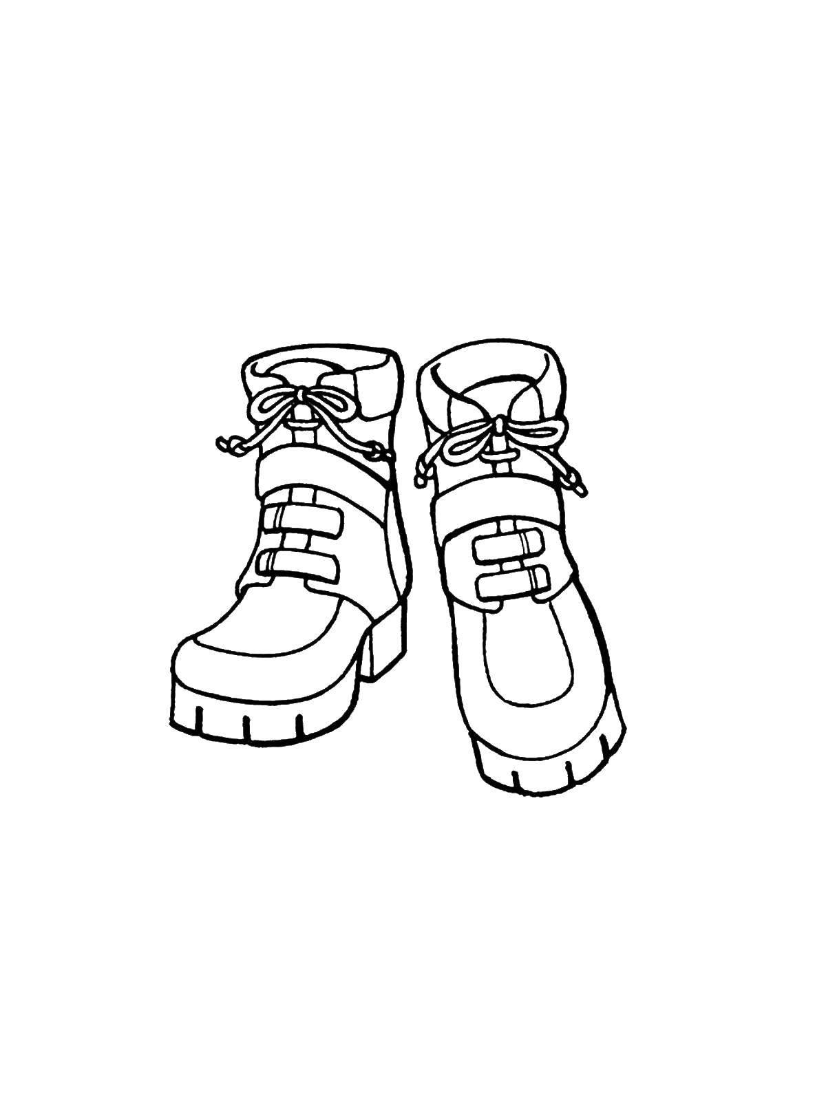 Coloring Lace boots. Category clothing. Tags:  Clothing, shoes, boots.