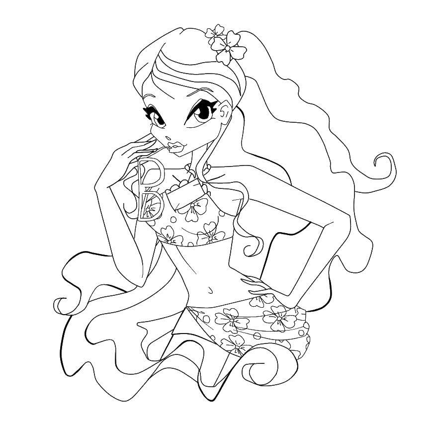 Coloring Fairies of winx club. Category Winx. Tags:  fairies Winx.