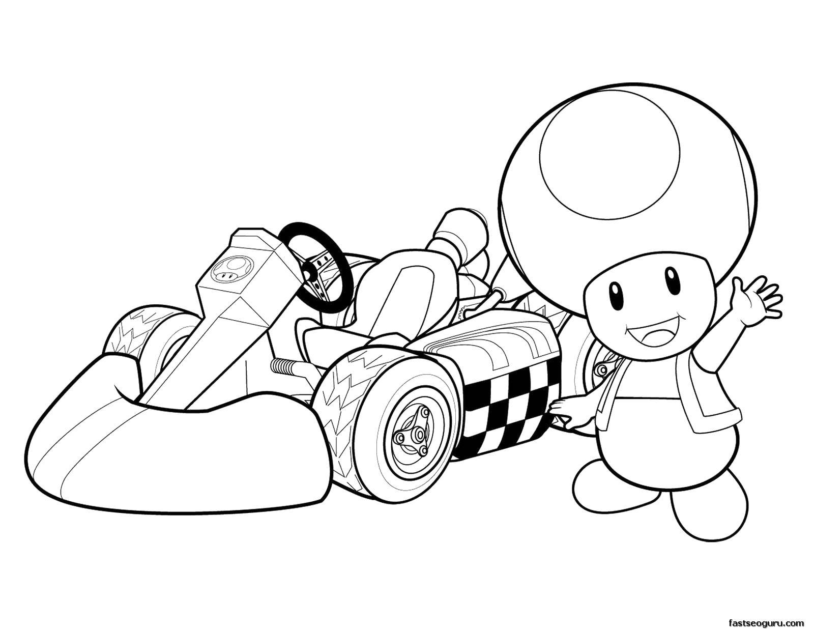 Coloring Mushroom racer. Category games. Tags:  Games, Mario.