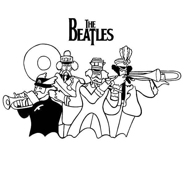 Coloring The Beatles. Category coloring. Tags:  Beatles, celebrities.