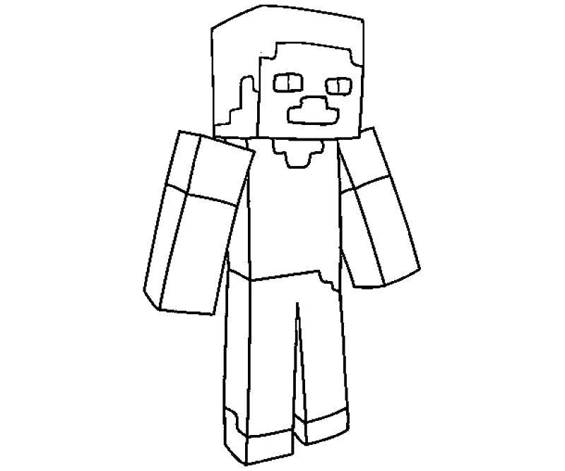Coloring Game minecraft. Category minecraft. Tags:  games, minecraft, characters.