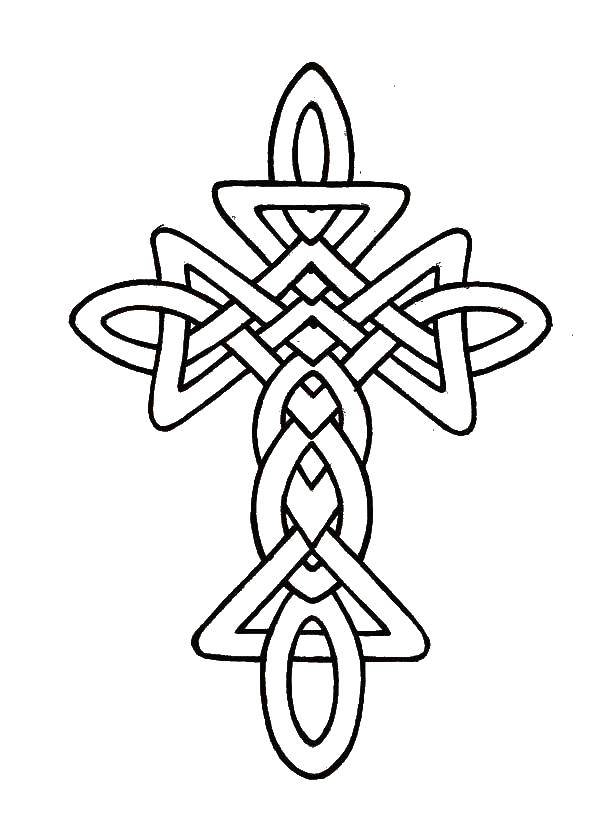 Название: Раскраска Крест. Категория: Крест. Теги: плетения, крест.