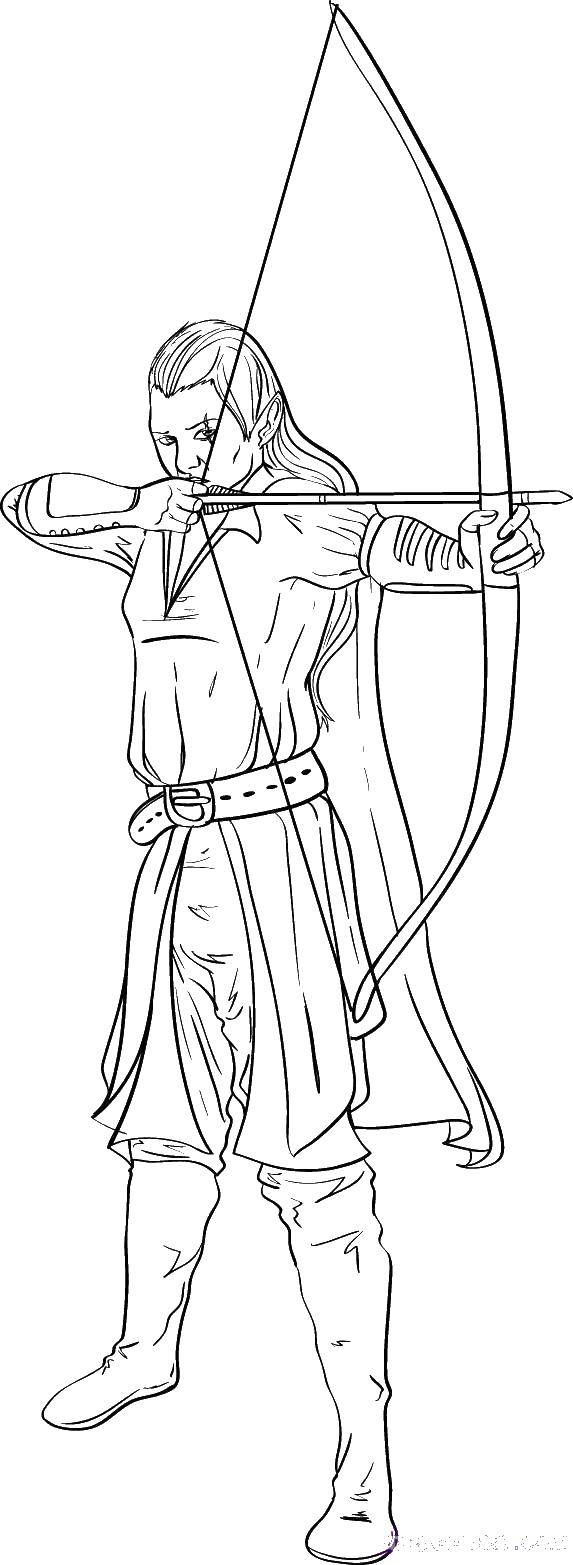 Coloring The Archer from Lord of the rings. Category Lord of the rings. Tags:  film, the Lord of the rings, Archer.