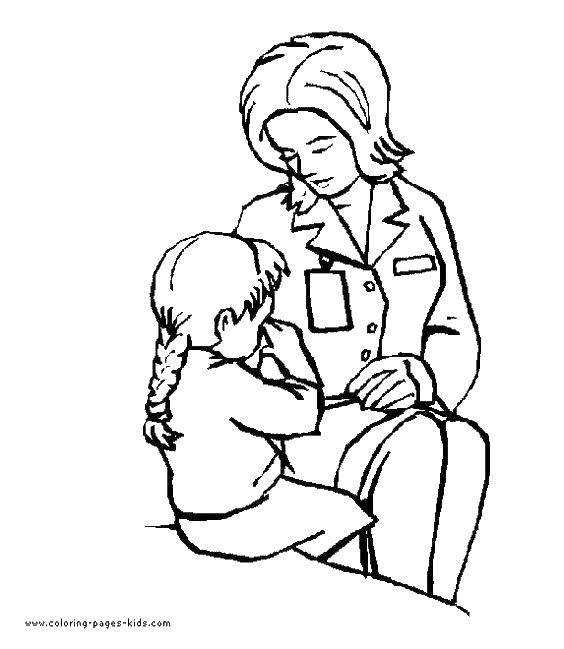 Coloring Little patient. Category Medical coloring pages. Tags:  Medical coloring pages.