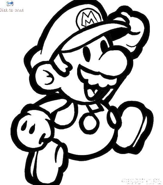 Название: Раскраска Марио марио. Категория: игры. Теги: Игры, Марио.