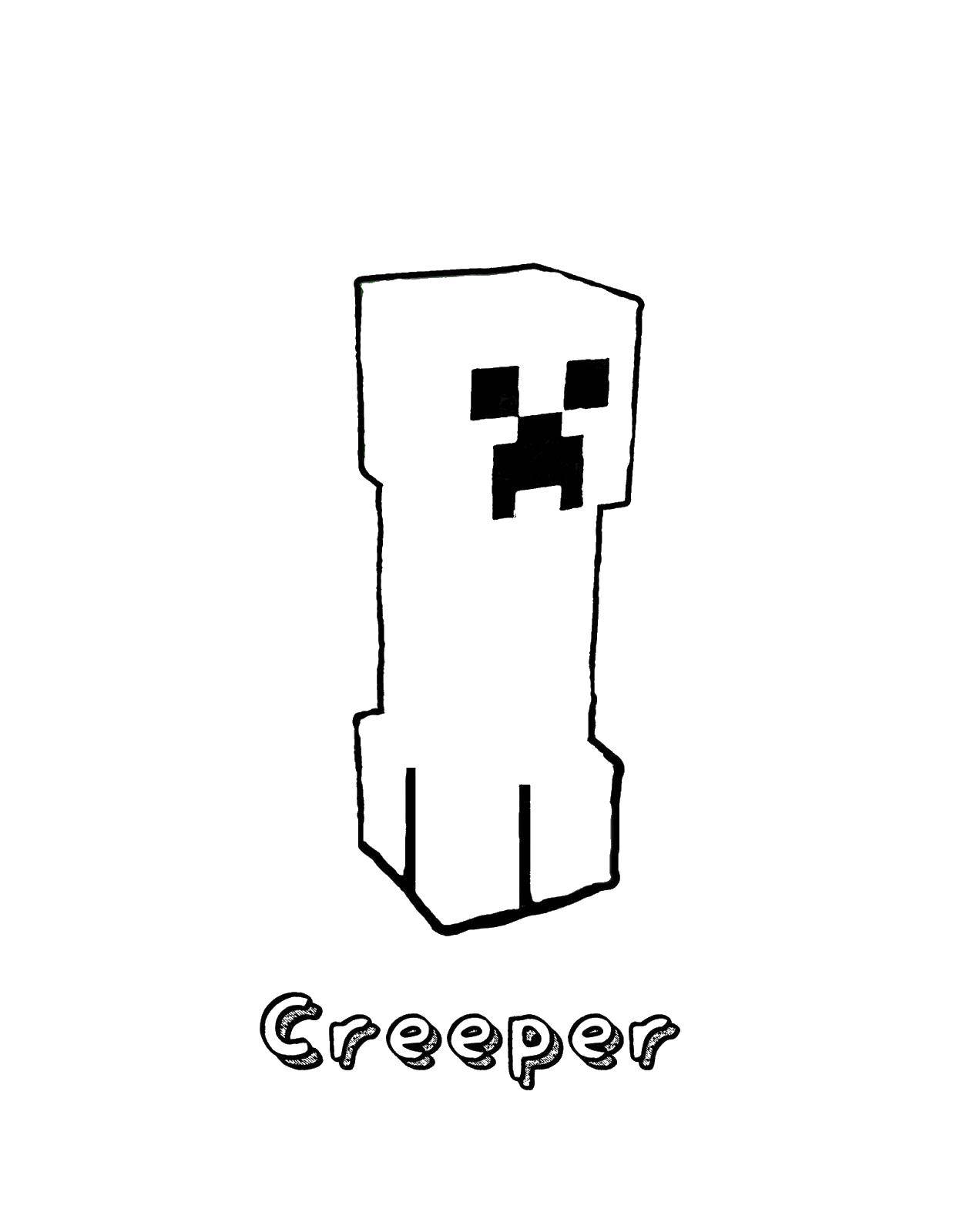 Coloring Minecraft, character. Category minecraft. Tags:  Games, Minecraft.