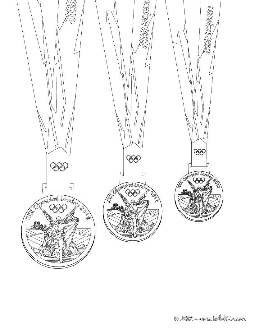Название: Раскраска Медали за олимпиаду. Категория: Олимпиада. Теги: Олимпиада.