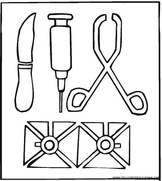 Coloring Medical instruments. Category Medical coloring pages. Tags:  Medical coloring pages.