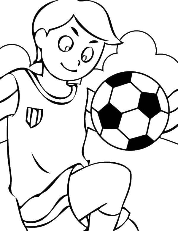 Coloring Getting your ball. Category sports. Tags:  Sports, soccer, ball, game.