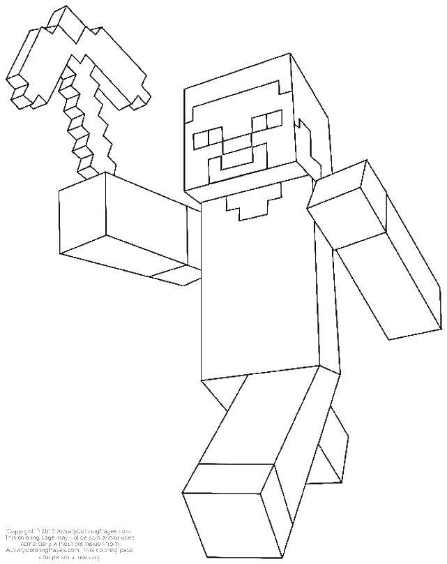 Coloring Character minecraft. Category minecraft. Tags:  games, minecraft, characters.