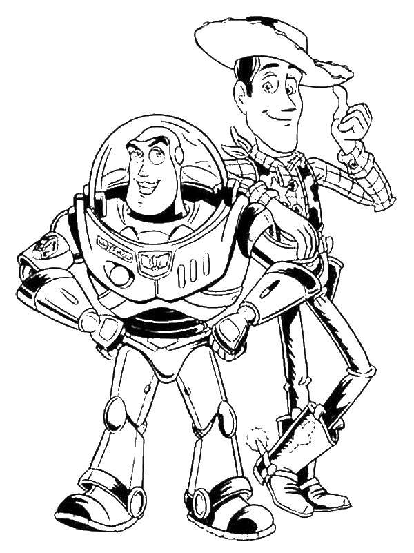 Coloring The characters of the cartoon toy story. Category toy story. Tags:  cartoons, toy story characters.
