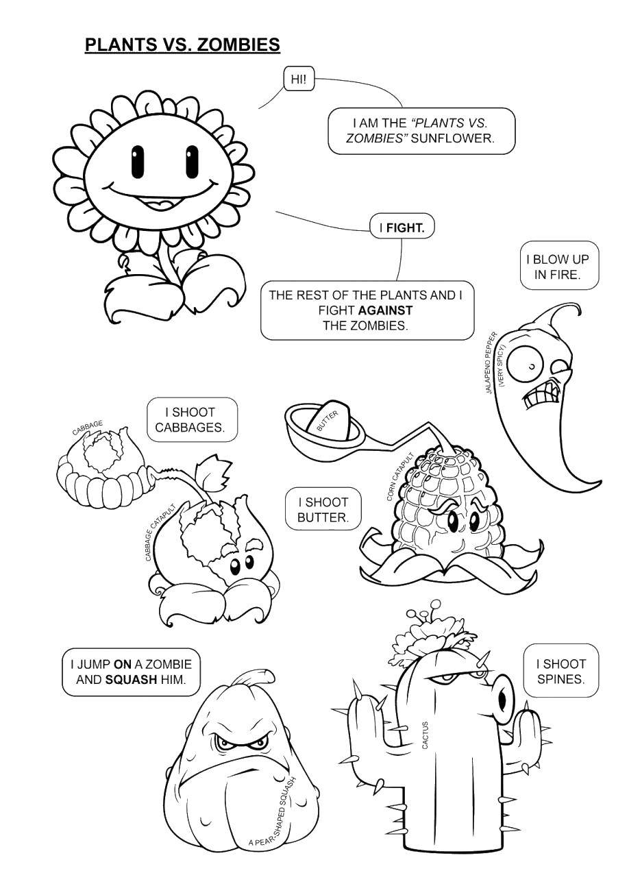 Coloring Characters cartoons zombies vs plants. Category Zombie vs plants. Tags:  Zombie vs plants, characters, character, cartoon.
