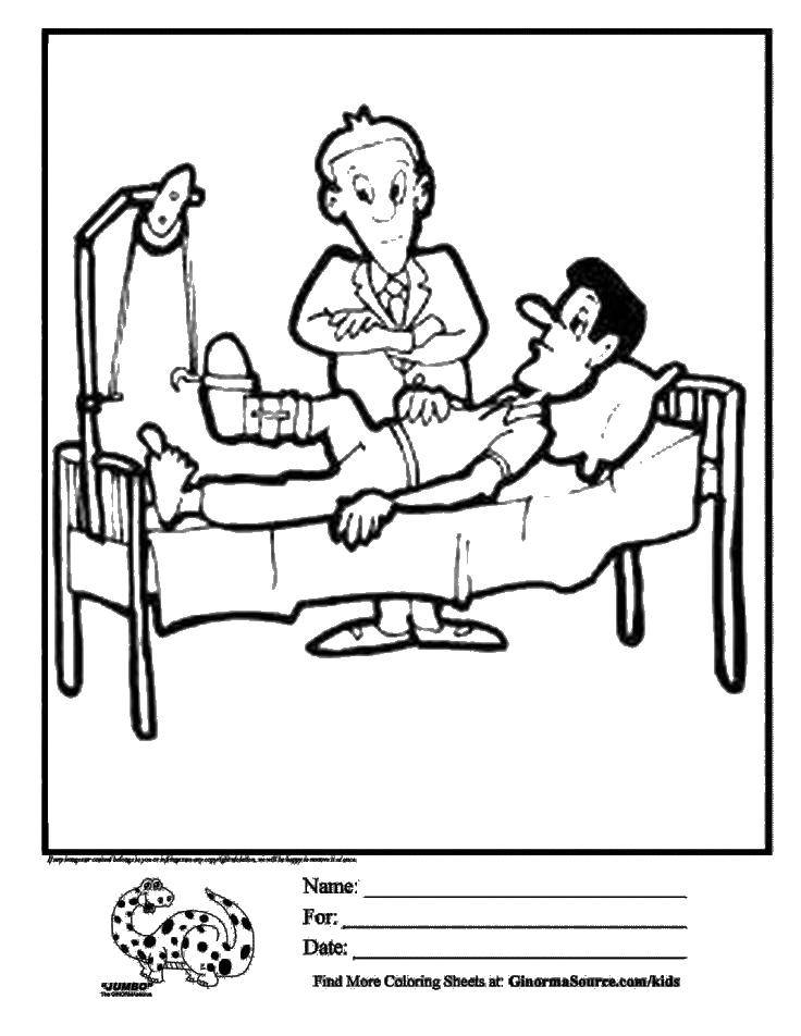 Coloring The doctor. Category Medical coloring pages. Tags:  Medical coloring pages.