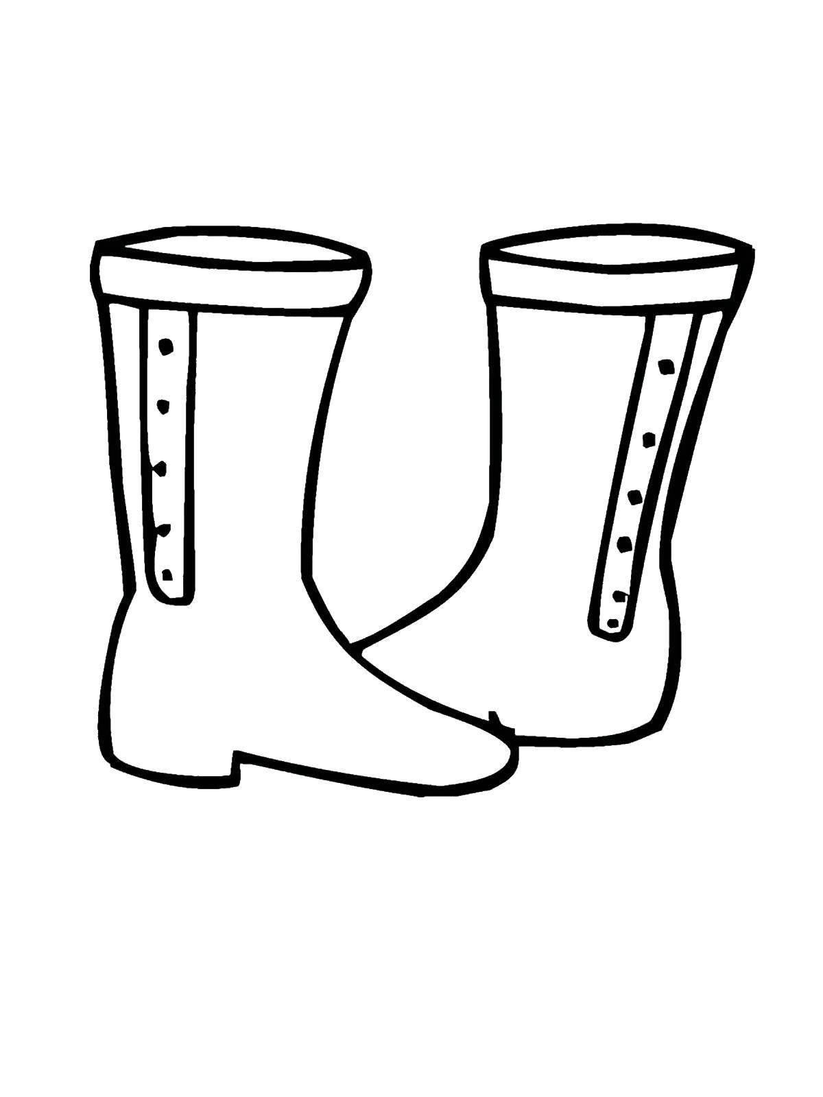Coloring Boots. Category clothing. Tags:  Boots.