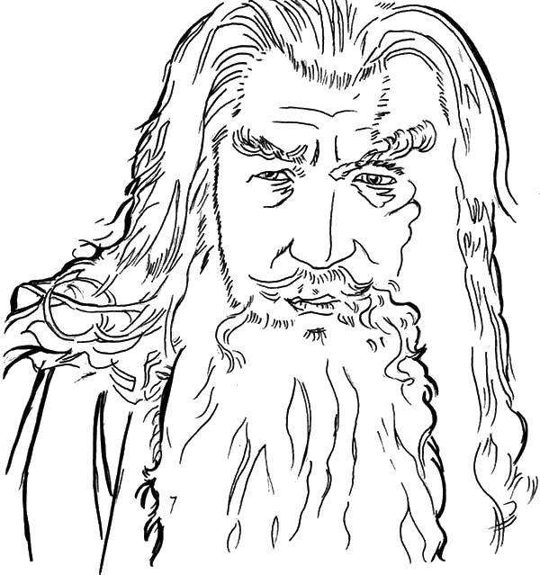 Coloring Old Gandalf. Category Lord of the rings. Tags:  Lord of the rings.