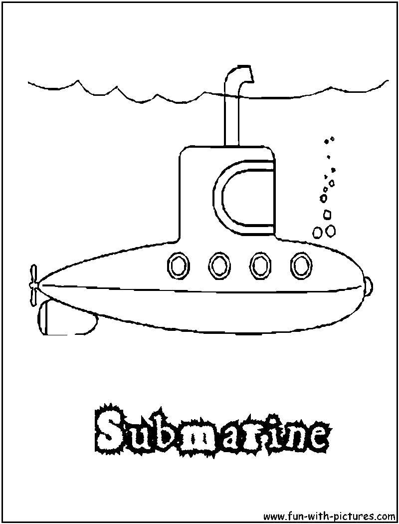 Coloring Submarine.. Category submarine. Tags:  submarine, sea, submarine.