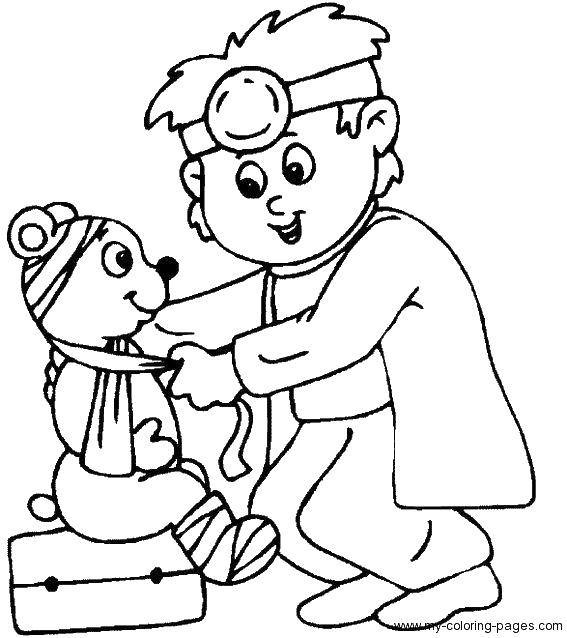 Coloring The vet. Category Medical coloring pages. Tags:  Medical coloring pages.