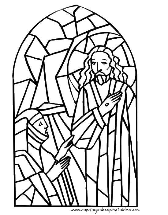 Coloring Stained glass window. Category stained glass. Tags:  Windows, stained glass, religion.