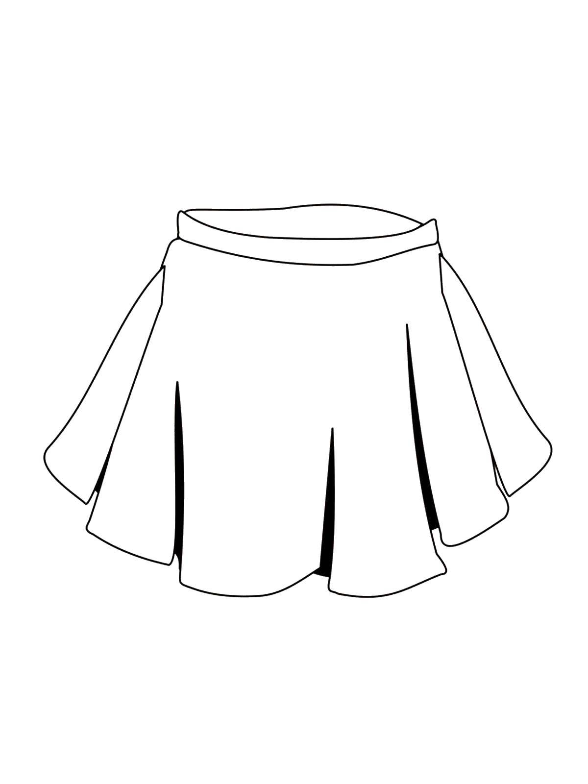 Coloring Skirt. Category clothing. Tags:  Clothing, skirt.