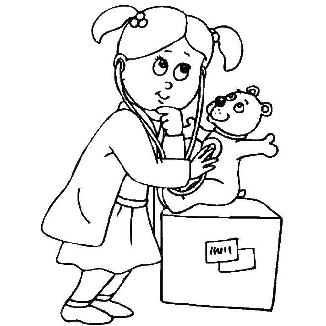 Coloring Young nurse. Category Medical coloring pages. Tags:  Medical coloring pages.