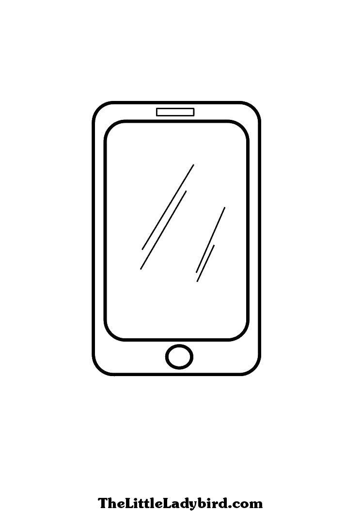 Coloring IPhone. Category the phone. Tags:  phone, iPhone.