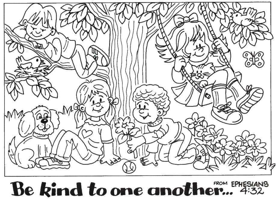 Coloring Be kind. Category religion. Tags:  religion, goodness.