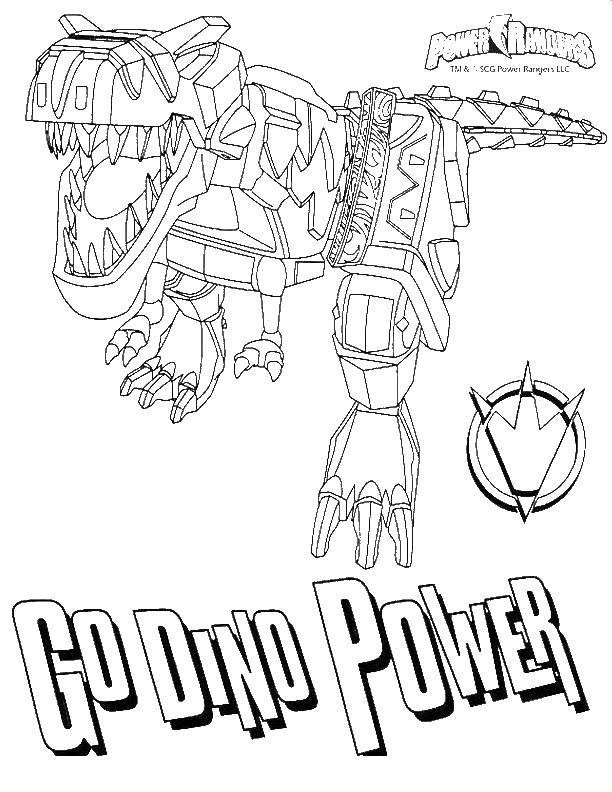 Coloring Dino power. Category Power Rangers. Tags:  Power Rangers Dino force.