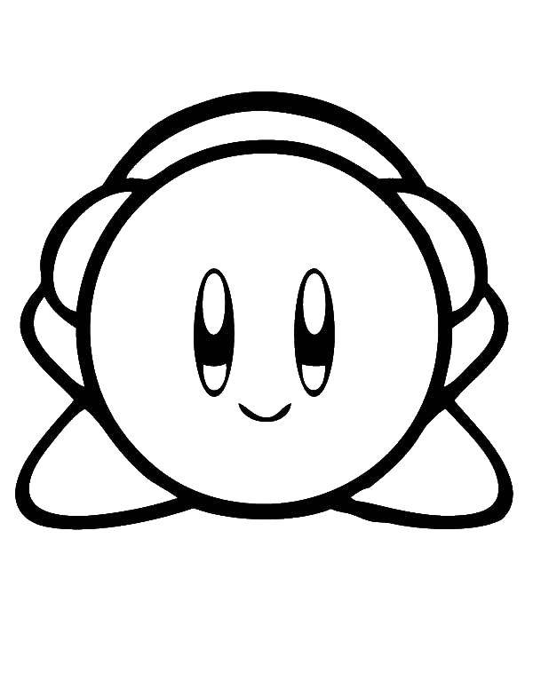 Coloring Kirby game character. Category Kirby. Tags:  That Kirby game.
