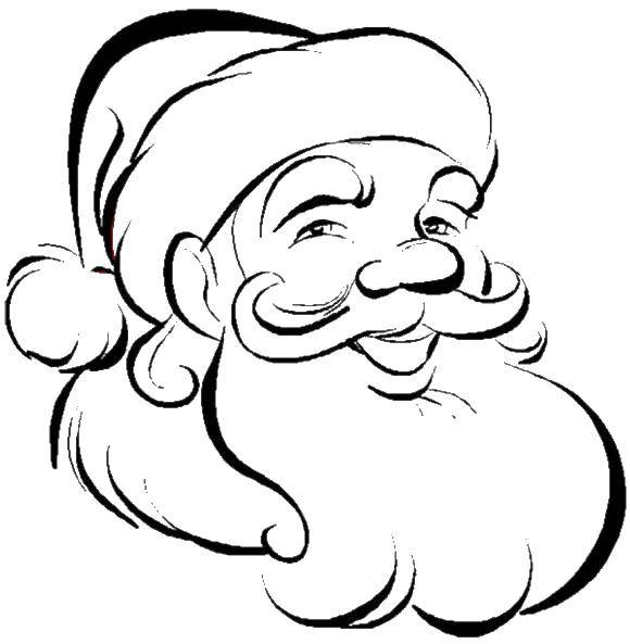 Coloring Face of Santa Claus. Category Christmas. Tags:  Christmas, Santa Claus.