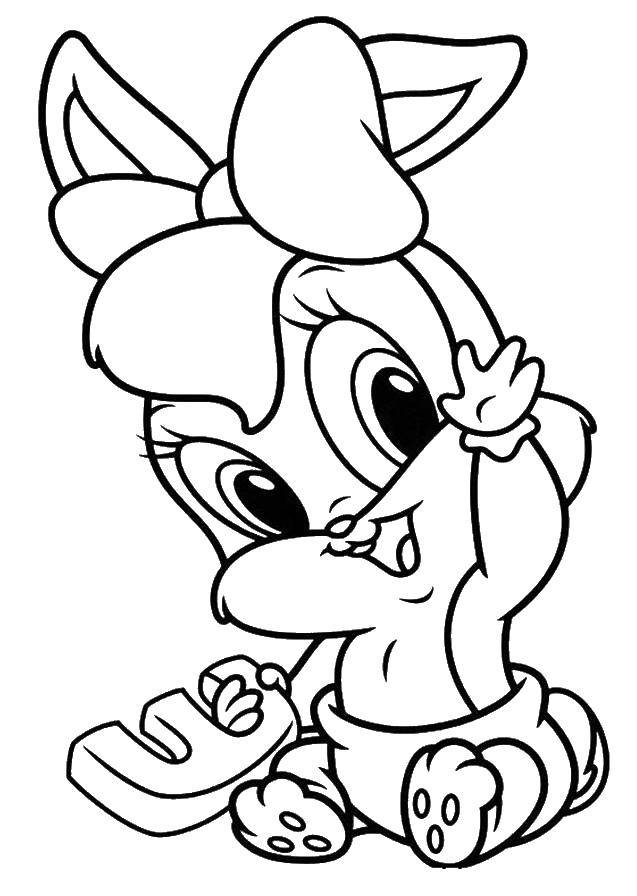 Coloring Little Bunny. Category the rabbit. Tags:  Bunny, rabbit.