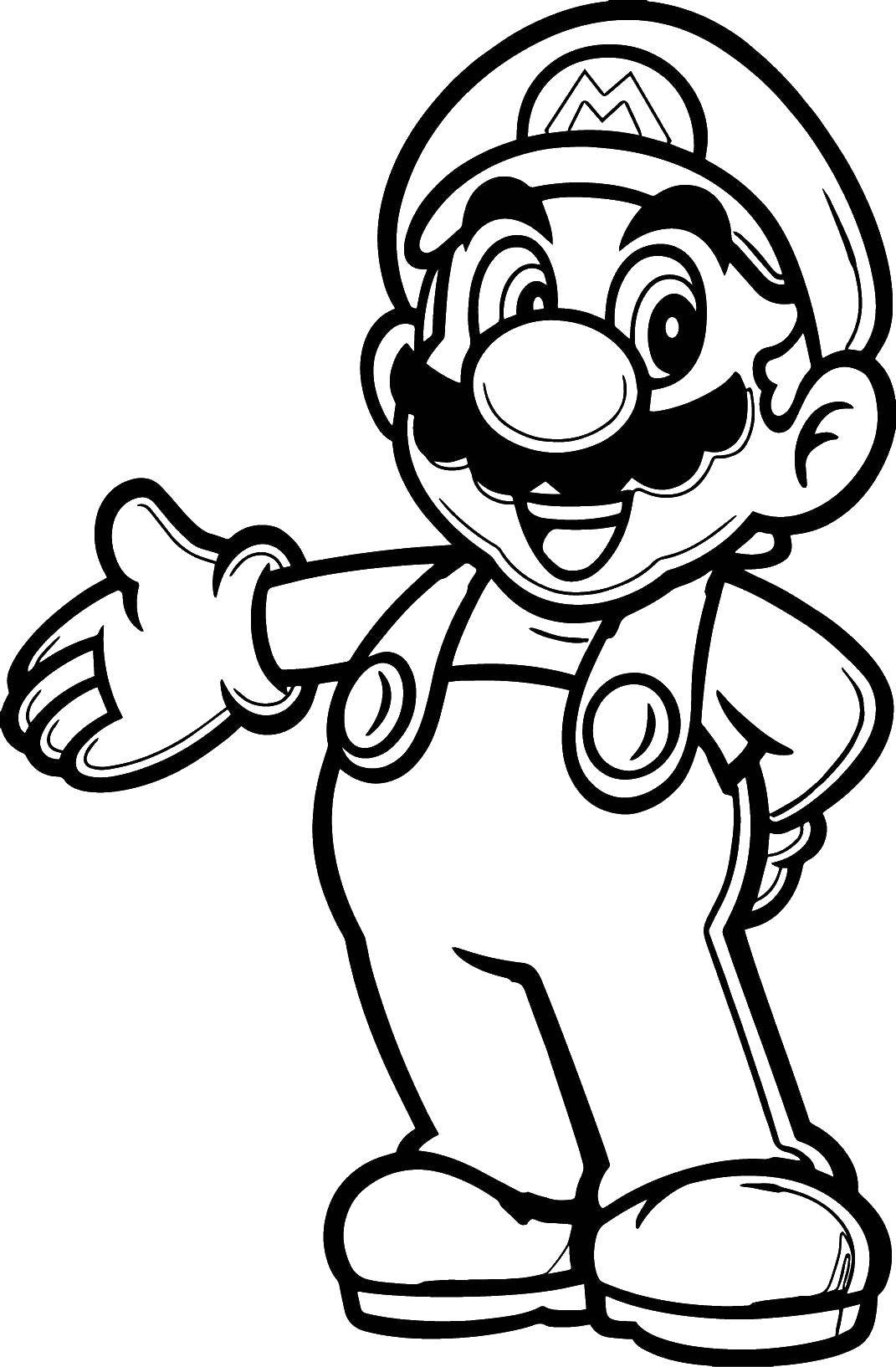 Coloring The character of the game, Mario. Category games. Tags:  Games, Mario.