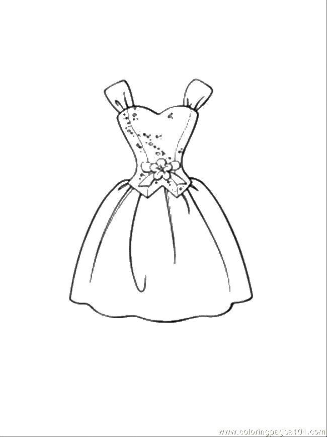Coloring Holiday dress. Category Dress. Tags:  dress, clothes.