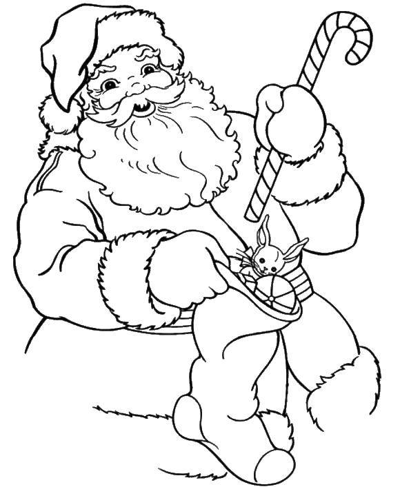 Coloring Santa. Category Christmas. Tags:  Santa Claus, Christmas, new year.