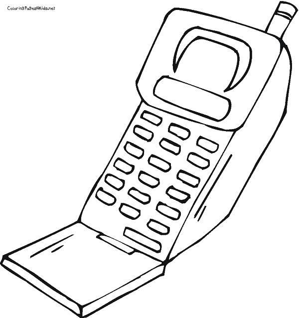 Coloring Old phone. Category the phone. Tags:  phones.