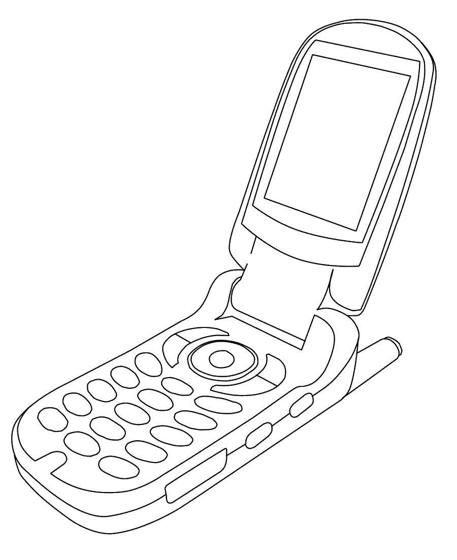 Coloring Phone frog. Category the phone. Tags:  phones.