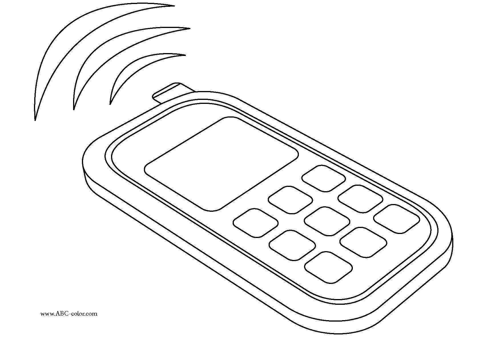 Coloring The phone rings. Category the phone. Tags:  telephone, call.