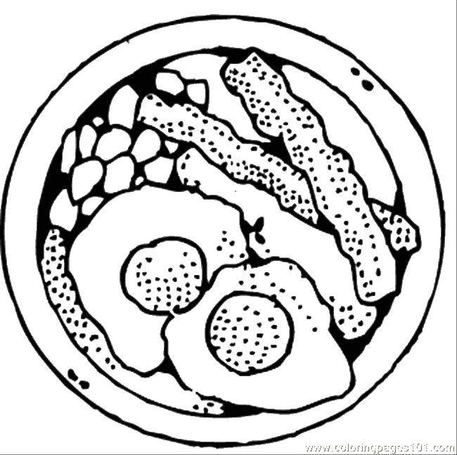 Название: Раскраска Завтрак.. Категория: Еда. Теги: еда.