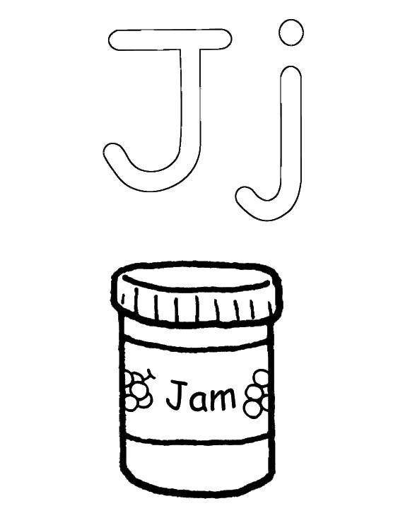 Coloring D so jam. Category the alphabet. Tags:  The alphabet, letters, words.