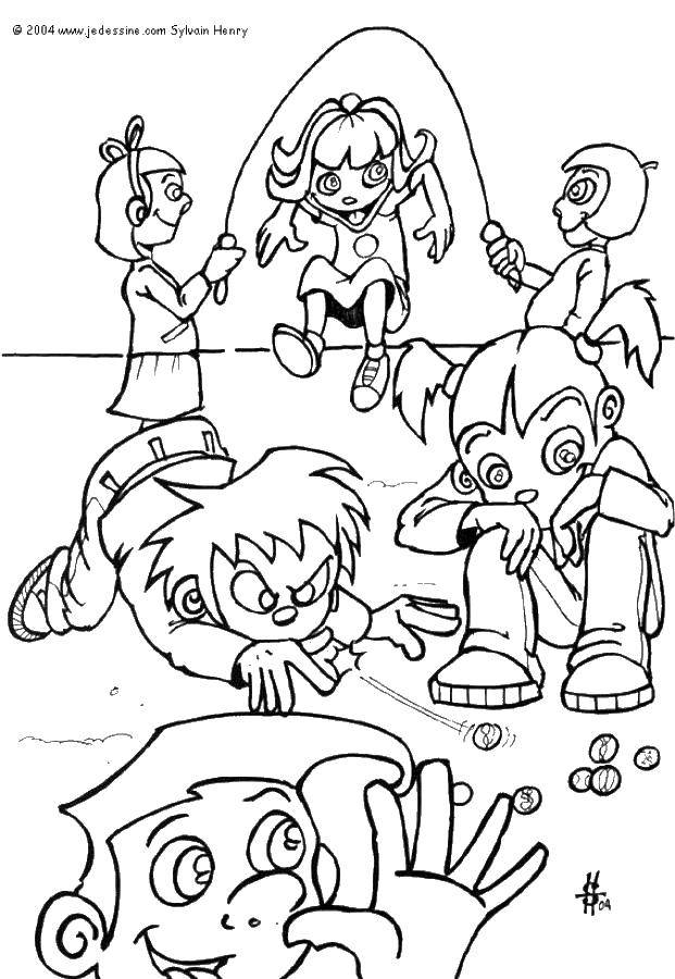 Coloring Game boys and girls. Category Children playing. Tags:  Children, girl, boy.