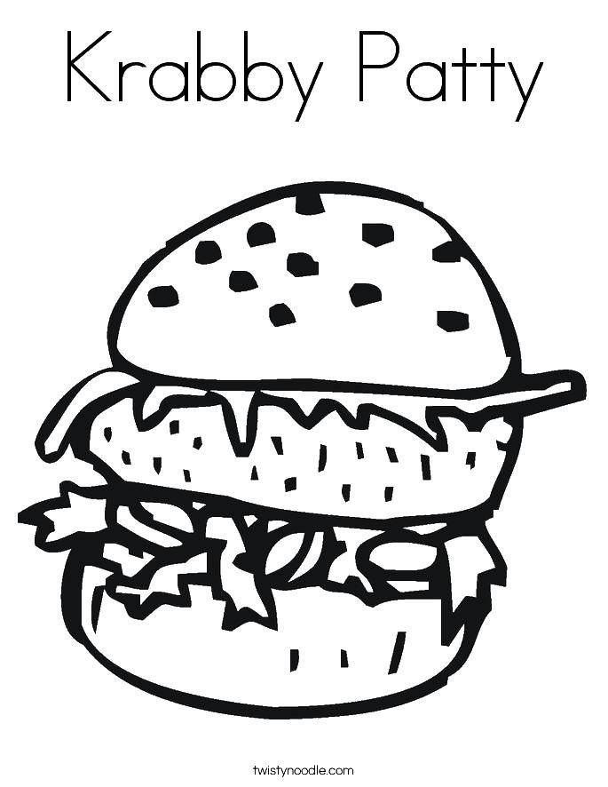 Coloring The Krabby Patty.. Category Hamburger. Tags:  the food.