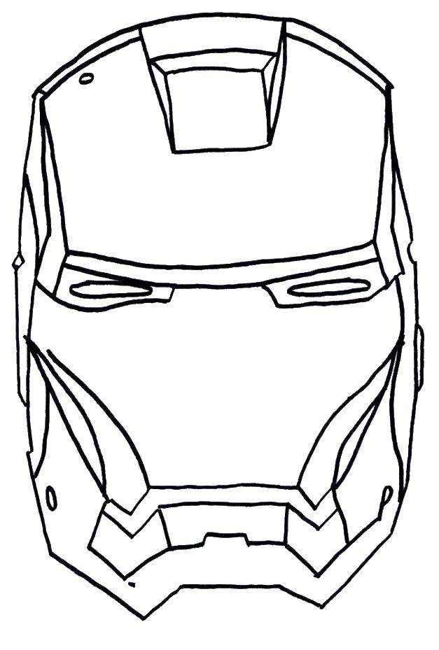 Coloring Iron man mask. Category Comics. Tags:  Comics, Iron man.