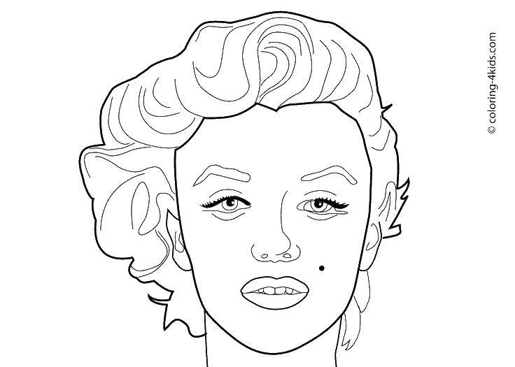 Coloring Marilyn Monroe. Category coloring. Tags:  celebrity, Marilyn Monroe.