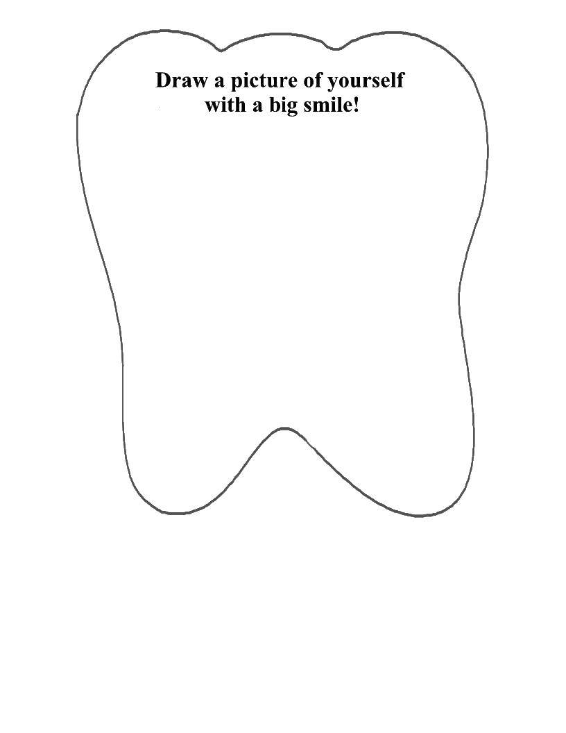 Coloring Draw yourself with a big smile!. Category The care of teeth. Tags:  The care of teeth.