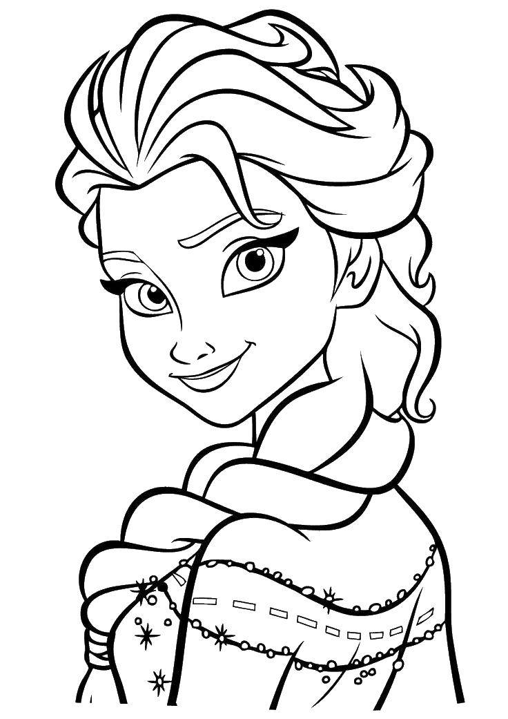 Название: Раскраска Новогодняя эльза. Категория: Персонаж из мультфильма. Теги: Дисней, Эльза, Холодное сердце, принцесса.