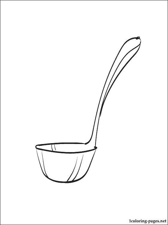 Coloring Ladle. Category Kitchen. Tags:  Kitchen, home, food.