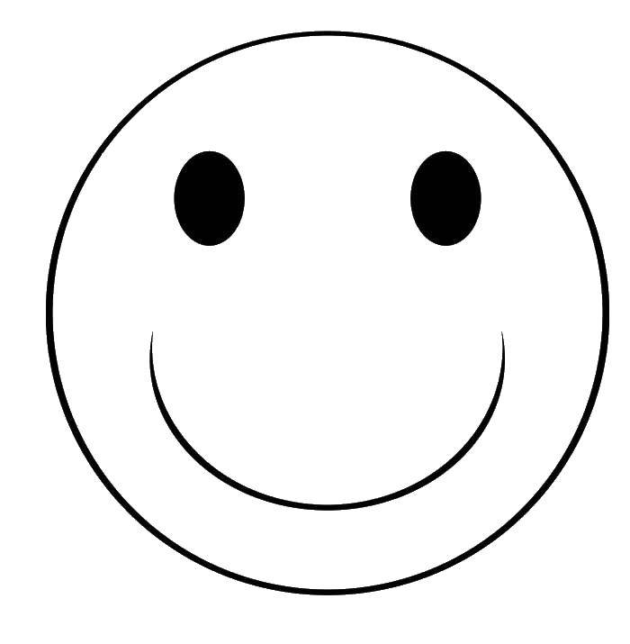 Coloring Smile smiling. Category Face. Tags:  Emoticon, emotion.