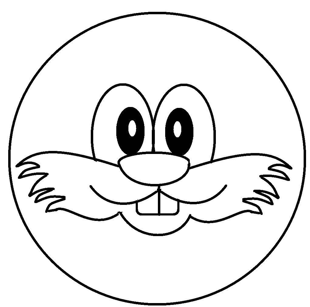 Coloring Smile rabbit. Category emoticons. Tags:  Emoticon, emotion.