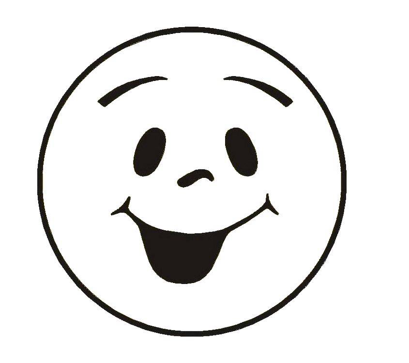 Coloring Funny smile. Category emoticons. Tags:  Emoticon, emotion.