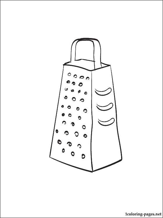 Coloring Grater. Category Kitchen. Tags:  kitchen, grater.