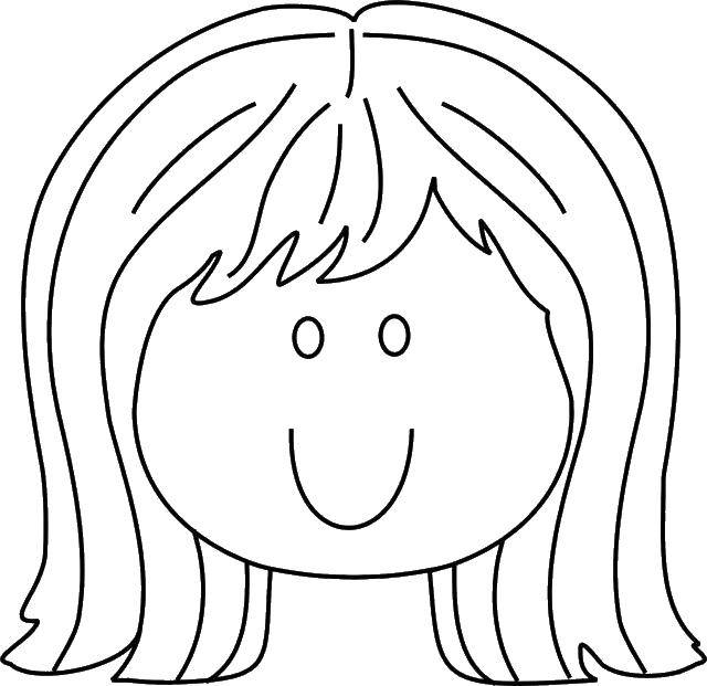 Coloring Smiling face. Category Face. Tags:  Face.